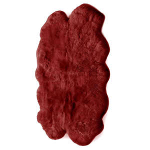Alfombra Moderna de Piel Sintética Color Rojo Baya de Netline Home - Product Image 4