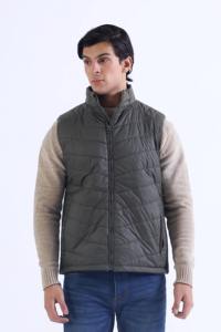 Lightweight Padded <b>Hooded</b> Waterproof Winter Puffer Jacket Men Zip Front Sleeveless Insulated <b>Body</b> <b>Warmer</b> Soft Lining Outdoor - Product Image 3