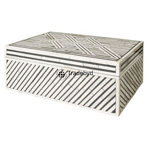 Caja de recuerdo con Incrustaciones de nácar Premium, elegante organizador de joyas para decoración del hogar y regalos Tradebyd - Product Image 4