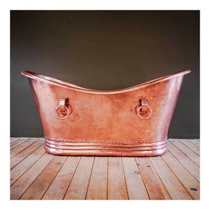 Baignoire autoportante en cuivre double de haute qualité fabriquée en Inde exportée d'Inde avec fonction de trempage - Product Image 1