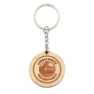 Cadeau du jour de la terre porte-clés en bois personnalisé de haute qualité porte-clés en bois écologique gravure - Product Image 4