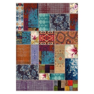 RUGS DEPOT LXDP-0263 Wholesale Multicolor Neutral Ethnic Kilim Digital Printed Machine Washable Chenille Area Rug Non <b>Slip</b> - Product Image 1