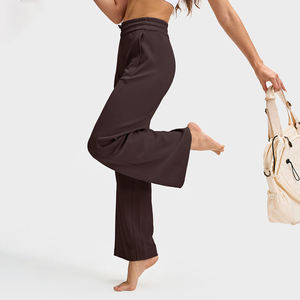 Pantalons amples longueur totale Pantalons décontractés pour femmes Confort Matière polyester avec un design tendance - Product Image 4