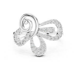 แหวนเพชรทรงกลมสีเหลืองทอง 14K สำหรับผู้หญิง |   ชุดออกงาน |   เพชรที่เพาะเลี้ยงใหม่ - Product Image 4