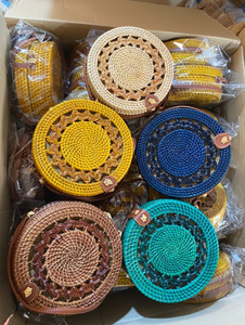 Bolso de mimbre de alta calidad con diseño personalizable, perfecto para boutiques y tiendas de Resort - Product Image 3