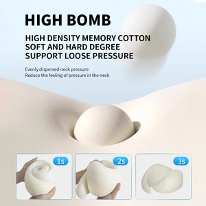 Cao Cấp Xách Tay Bộ Nhớ Bọt Đầu Cổ Gối Xe Hỗ Trợ Máy Bay Du Lịch Không Khí Gối - Product Image 2