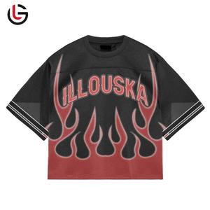 High Quality American Vintage Style Men's <b>T</b>-<b>shirt</b> Classic Baseball Mesh Football <b>Boxy</b> France Soccer Jerseys Breathable Short - Product Image 1