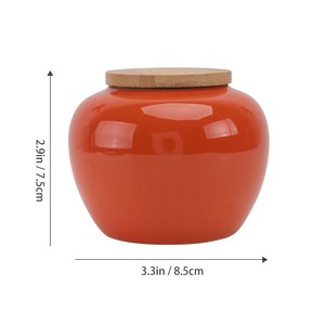 Recipiente Hermético de Cerámica con Tapa de Bambú, Organizador de Cocina Moderno, Contenedor Duradero para Alimentos, Decoración Elegante para la Encimera - Product Image 2