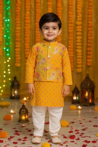 Mignon ethnique velours costume ensemble pour filles et garçons fête porter hiver mariage doux robe pour les tout-petits indien dernier 2025 ensemble de frères et sœurs - Product Image 5