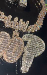 จี้รูปโล่ห์น้ำแข็งแบบกำหนดเอง CONCEPTION |   เครื่องประดับฮิปฮอปหรูหราเงินแท้ 925 ประดับมอสซาไนต์ |   ได้รับการรับรองจาก GRA - Product Image 3