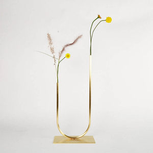 Designer Handmade Iron Pipe Eco-Friendly <b>Flower</b> <b>Vase</b> Gold Finished for Home Wedding Living Room Tabletop Decoration <b>Flower</b> - Product Image 6
