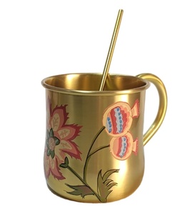 Tasses en laiton faites à la main, dernière conception, accessoires de cadeau, décoration de cuisine et de Table - Product Image 1