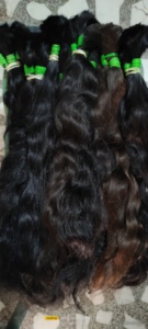 Envío de cabello Remy virgen rizado natural indio crudo de alta calidad de trama doble estilo ondulado a granel en stock-Extensiones de cabello humano - Product Image 5