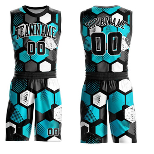 Maillot et short de basket-ball réversible double face personnalisés uniformes pour adultes jeunes ensembles de noms à impression personnalisée - Product Image 4