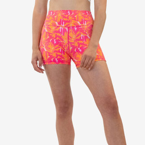 Shorts d'entraînement de compression taille haute pour femmes de haute qualité Spandex Nylon motif solide Shorts de sport de gymnastique pour les femmes - Product Image 1