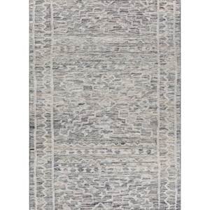 พรมลายเรขาคณิตสีน้ำเงินแบบแบนทอจากขนสัตว์และใยวิสโคสสไตล์เบดูอินสำหรับตกแต่งบ้าน-Adwv-13050 - Product Image 1