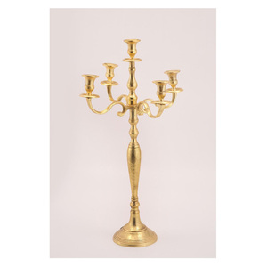 Superior Quality Best Selling Metal Aluminum <b>Candelabra</b> 5 Arms Candle Holder Tall <b>Candelabra</b> for Wedding Tabletop Decorate Gold - Product Image 4