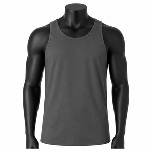 Camiseta sin mangas personalizada para hombre, estilo racerback, para gimnasio y fitness, transpirable, ropa deportiva, proveedor mayorista OEM - Product Image 1