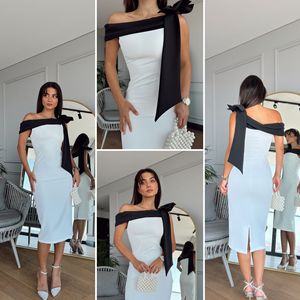 Vestido de satén 2028 con detalle de lazo en el hombro, cintura natural y característica transpirable - Product Image 3