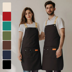 Delantal de lino resistente al por mayor para hombres y mujeres delantal de cocina reutilizable para cocinar para chef profesional o barista - Product Image 1