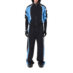 OEM Vêtements de sport personnalisés pour hommes Survêtements de jogging d'hiver avec fermeture éclair Coupe-vent en polyester et survêtements en nylon pour l'entraînement - Product Image 6