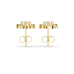 Boucles d'oreilles clous en diamant de laboratoire, poids total 0,21 carat, or 18 carats, 14 carats, 10 carats et argent 925, options moissanite et diamant de laboratoire - Product Image 5