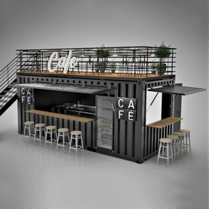 ร้านอาหารคอนเทนเนอร์สำเร็จรูปเคลื่อนย้ายได้ ขนาด 20x10 ฟุต สำหรับขาย ใช้เป็นครัว บาร์ คาเฟ่ ริมชายหาด ขนาด 40 ฟุต - Product Image 4