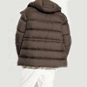 Vestes à bulles pour hommes de qualité supérieure OEM, couleur vert foncé, tissu 100% polyester, rembourrage en coton, style à capuche avec fermeture éclair, vestes matelassées - Product Image 6