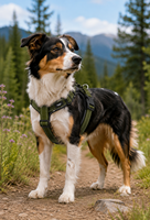 Harnais Réfléchissant Robuste pour Chien, Réglable, Anti-Traction, avec Anneau en D Métallique, pour Chiens de Petite, Moyenne et Grande Taille, pour la Marche et l'Entraînement