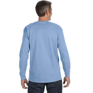 Camiseta de manga larga de estilo informal del mejor vendedor OEM, camisetas de diseñador teñidas lisas con estampado de letras impresas personalizadas - Product Image 4