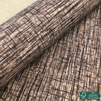 Tissu en voile de coton pur imprimé à la main avec motif à carreaux sur tissu en liège blanc, motif Tattersall
