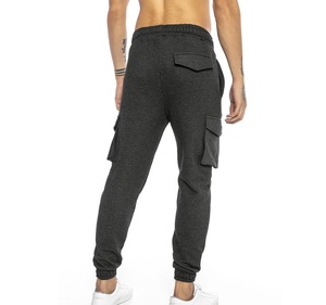 Joggers de cintura alta personalizados para hombres Pantalones de chándal ajustados Diseño de retazos de tendencia Cierre de cintura elástica Servicio OEM disponible - Product Image 3