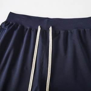 Pantalones cortos atléticos de algodón para hombre, pantalones cortos para correr en el gimnasio de entrenamiento de 7 pulgadas, Jogger de cintura elástica con cordón ligero - Product Image 3