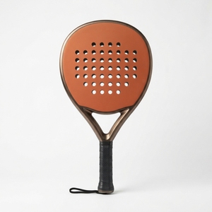 Raquette de padel en gros en fibre de carbone et graphite, légère, avec noyau en EVA, cadre durable, face texturée, poignée équilibrée, pour l'extérieur - Product Image 1