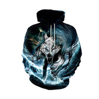 Sweat-shirt à capuche surdimensionné pour homme, imprimé 3D animé, bio, unisexe, lavé, lourd, par Sublimation, hiver