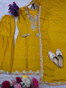 Traje Salwar de Diseñador para Fiestas con Dupatta a Juego - Product Image 3