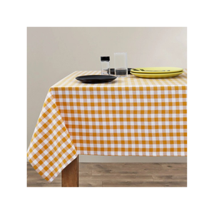Nappe de table à carreaux en coton 54 x 84 pouces 165 GSM 200 TC texture lisse motif bleu et blanc pour cuisine, café, export - Product Image 1