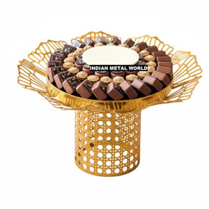 Bol de service décoratif en or de la plus haute qualité, plateau, support, bol à chocolats pour mariage, fête, décoration de la maison à un prix avantageux - Product Image 6