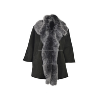 Manteau en cuir de mouton gris anthracite OEM 2026, très demandé, pour femme, sur mesure, haute qualité, grande taille, mode hiver, manteaux chauffants
