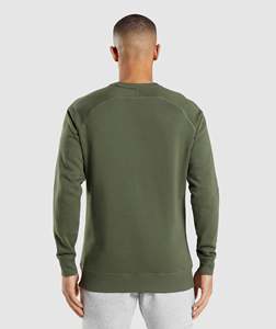 Sudaderas con capucha para hombre Slim Fit Hoodies New Olive Activewear mangas raglán cuello redondo 100% algodón sudadera Fitness Jogging invierno - Product Image 2