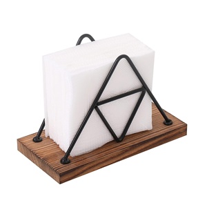 Porta Servilletas de Madera y Resina Estilo Rústico a Precio de Fábrica |   Organizador de Servilletas Resistente para Mesa, Ideal para Cocina, Restaurantes y Decoración de Fiestas - Product Image 2