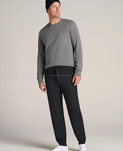 Pantalones Jogger de Algodón 100% de Primera Calidad para Hombre, Corte Recto de Cintura Media, Ligeros, Transpirables, Ecológicos, Bordados para Invierno - Product Image 2