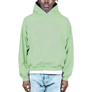 Nueva tendencia 3D Serigrafía personalizada Bordado Cremallera Sudadera con capucha Unisex de gran tamaño Ecológico Peso pesado 450gsm Hombres - Product Image 6