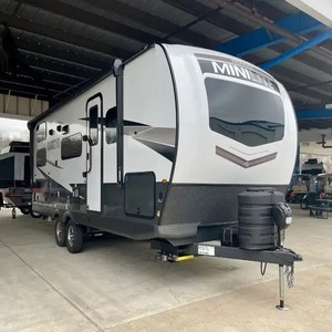 Disponible en stock : Mini caravane de voyage en acier inoxydable et aluminium, 5 m, légère, étanche, capacité de charge 2500 kg, 4-6 personnes - Product Image 1