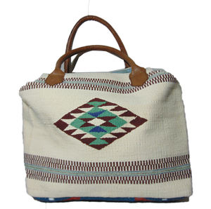 Sac fourre-tout de plage en toile de coton robuste bohème de grande capacité pour femmes fermeture à glissière portable écologique pour un usage quotidien - Product Image 3