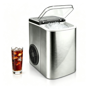 Portable Countertop <b>ice</b> <b>maker</b> Stainless Steel Electric Fully Automatic for Home Bar Use - Product Image 1