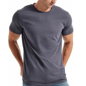 T-shirts décontractés surdimensionnés à col rond et manches courtes pour hommes en tissu peigné 100 % coton – Séchage rapide, respirant, anti-boulochage, avec motif lettre - Product Image 1