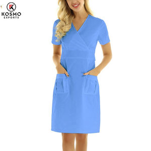 Uniformes médicos transpirables de enfermería unisex, batas de laboratorio de LICRA de poliéster de alta calidad, uniformes médicos OEM - Product Image 3