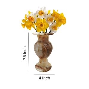 Vase à fleurs en marbre Onyx de qualité supérieure fabriqué à la main pièce décorative exclusive pour la décoration de la maison et du bureau - Product Image 2