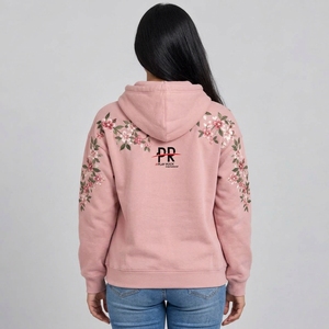 Sudadera con capucha bordada para mujer, diseñada para un estilo casual moderno, con tela acogedora, costuras hermosas y un atractivo versátil para el día a día. - Product Image 3